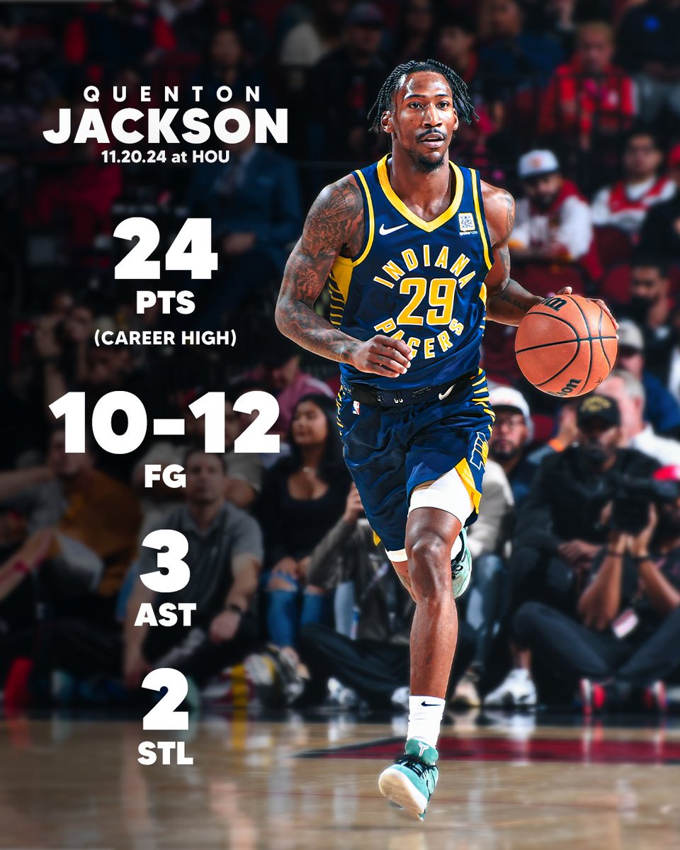 Quenton Jackson with a career-high 24 points in his first career @nba start.