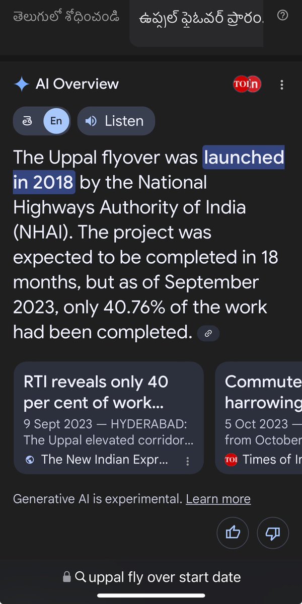 CllrShesh's tweet image. Uppal Flyover in Hyderabad Delayed! 🛣️

Started in 2018 with a 2-year deadline, only 40% of work is done after 6 years! A @NHAIINDIA project meant to ease traffic now stands as a symbol of delay.

Who’s accountable for this? Share your thoughts!

#Hyderabad #Accountability