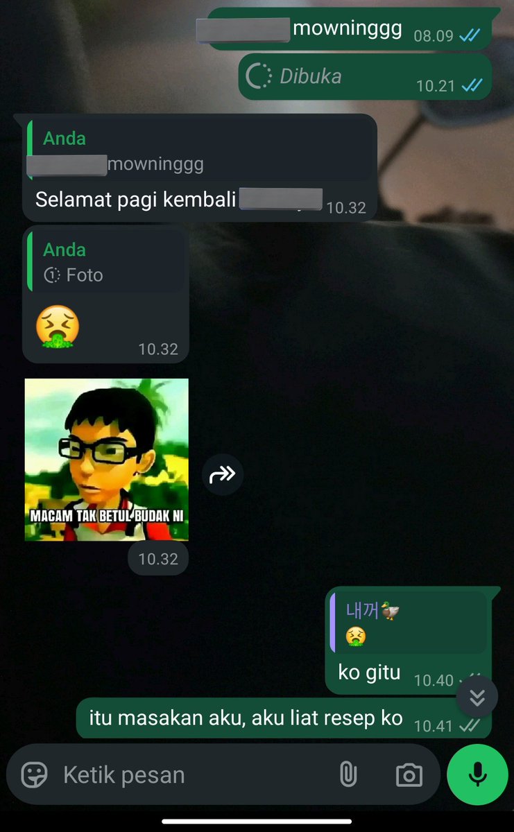 sumpah sakit bgt diginiin sama cowo sendiri. itu aku pap hasil masak sendiri sup telur soalnya lagi radang, tapi doi malah bales kaya gitu