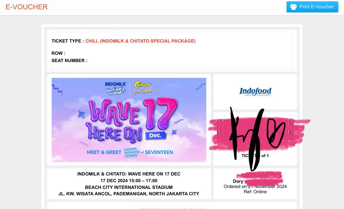 Jenowsiee's tweet photo. Hi guys! Karena banyak hal baik terjadi dalam hidupku akhir-akhur ini. I've plan to give away this ticket meet and greet seventeen wave here on 17 dec buat temen2 yang belum dapet ticketnya. I'm still thinking about tnc so please wait🤍 https://t.co/aKHwv58hMi