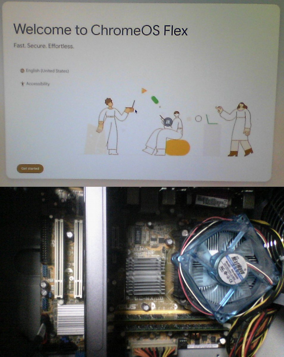 amdlga775's tweet image. #chromeosflex
#core2duo
P5GC-MX/1333にグラボ挿せばChromeOS Flexインストール可能です!!!もう暫くはcore2duoが使えます(笑)