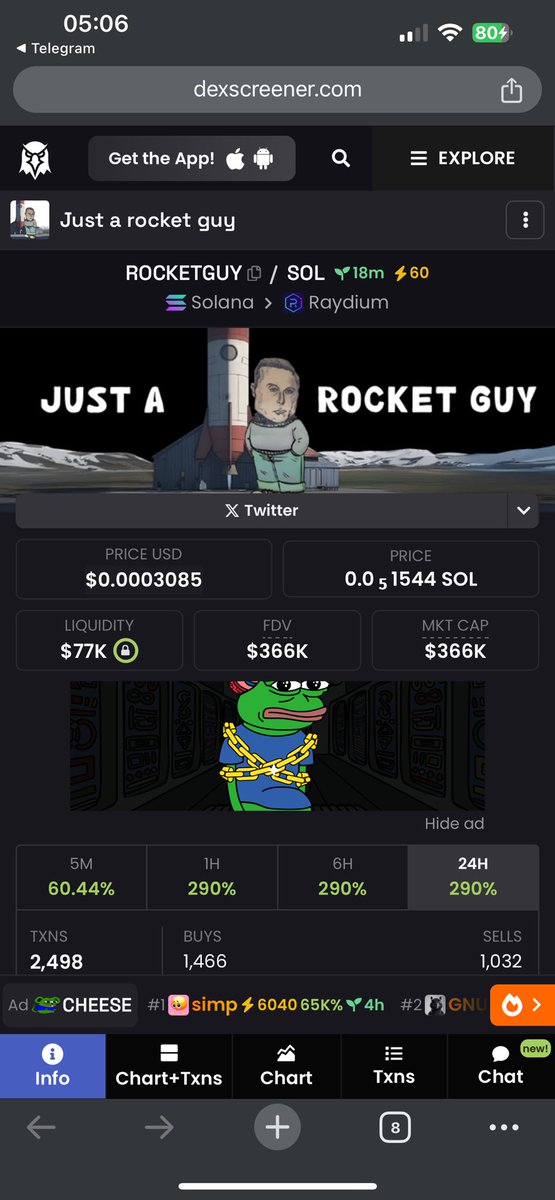 KingsleyAmaobi1's tweet photo. 3.1x on $ROCKETGUY 🔥 https://t.co/7DU8FVzY0F