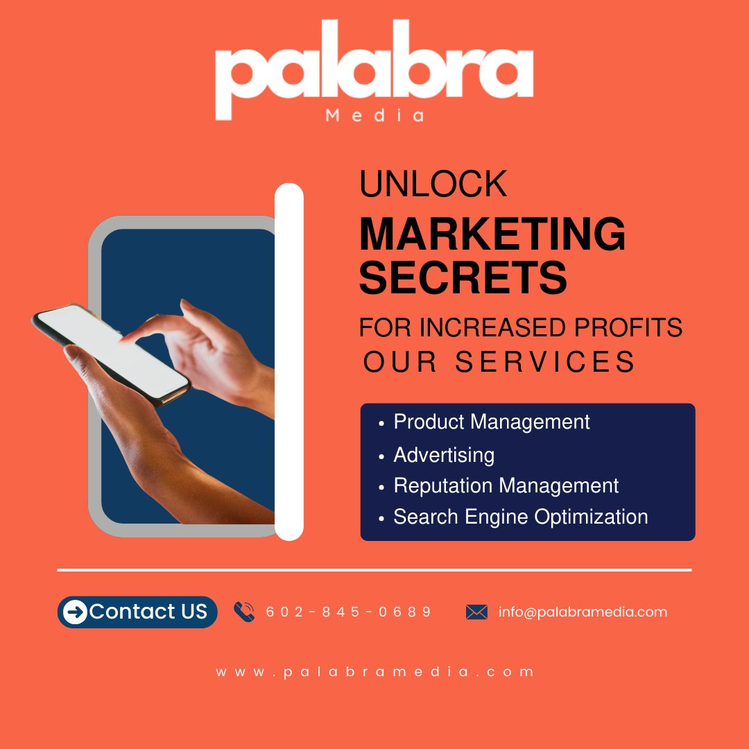 Ready to boost your profits and leave competitors behind? 🚀 Discover our cutting-edge marketing strategies at Palabra Media! 🌟 Visit palabramedia.com now! #MarketingSecrets #ProfitBoost #BusinessGrowth #DigitalMarketing #PalabraMedia