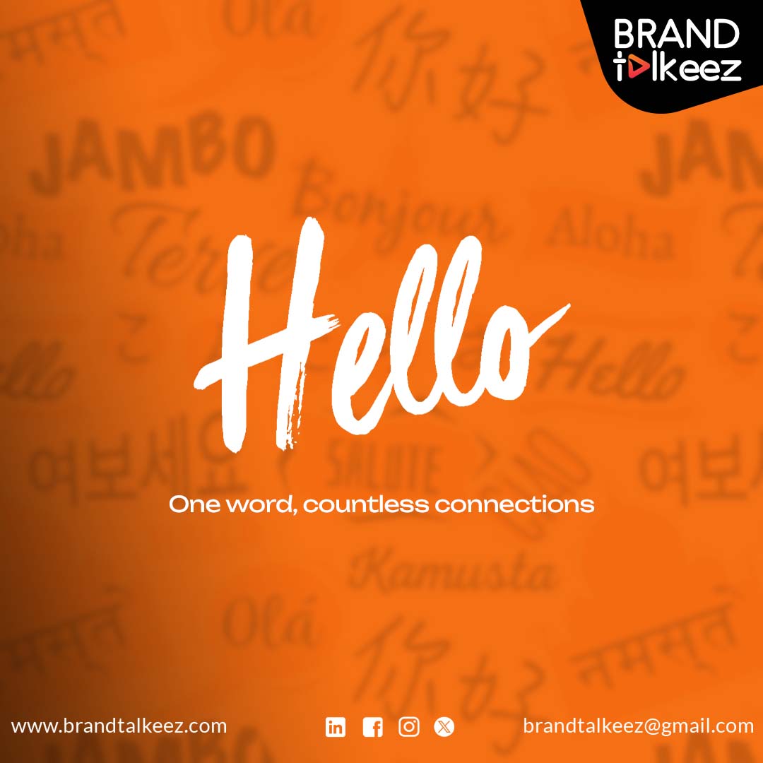 brandtalkeez8's tweet image. One word, countless connections
#WorldHelloDay #SayHello #HelloInEveryLanguage #SpreadKindness #HelloWorld #GlobalGreetings #OneWordManyConnections