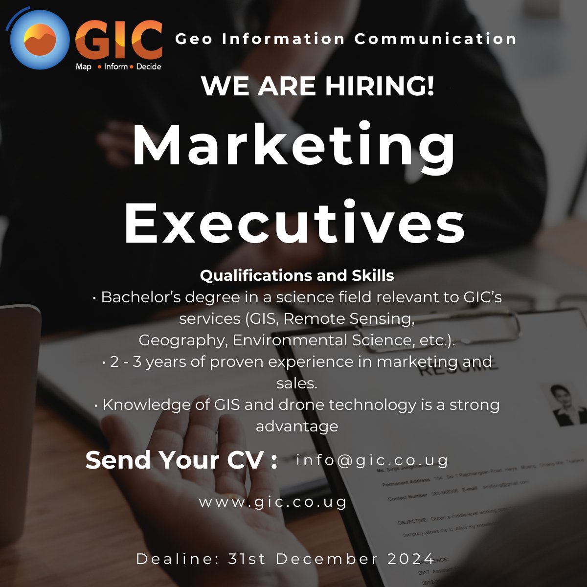 Do you think you have what it takes to become part of the team?
Well this is an opportunity to show case your clientele approach and business closure expertise with GIC as a sales and marketing executive.