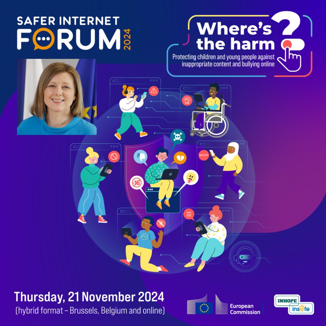📢Follow my keynote speech on protecting children #online. 

🗓️today,  +- 9 am CET 
LIVE on my #Insta 👉 instagram.com/vera.jourova?u…

#SIF2024