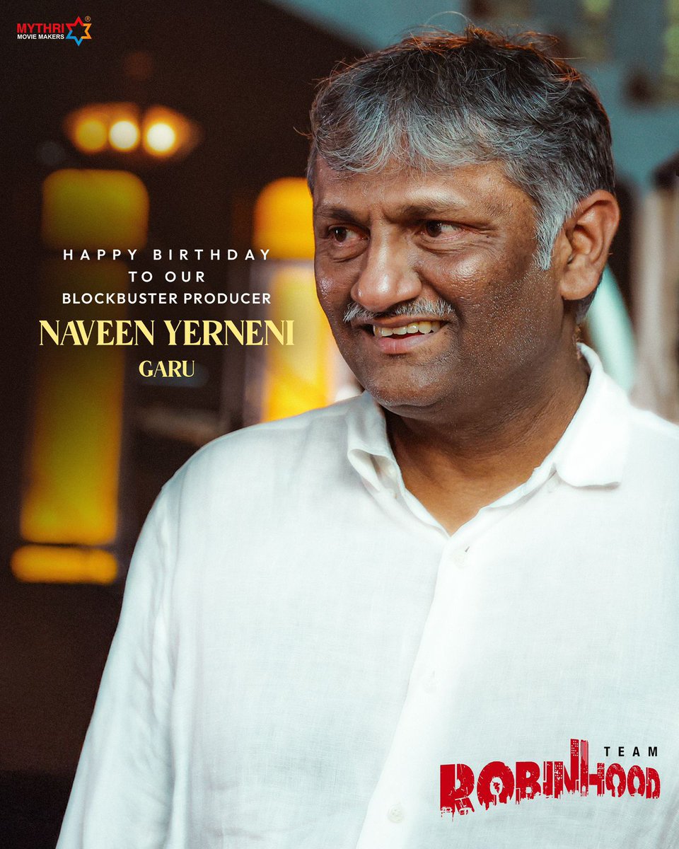 Box_Office_BO's tweet photo. Team #RC16, #Robinhod #8Vasanthalu wishes #NaveenYerneni Garu a very Happy Birthday https://t.co/xBFogUvo48