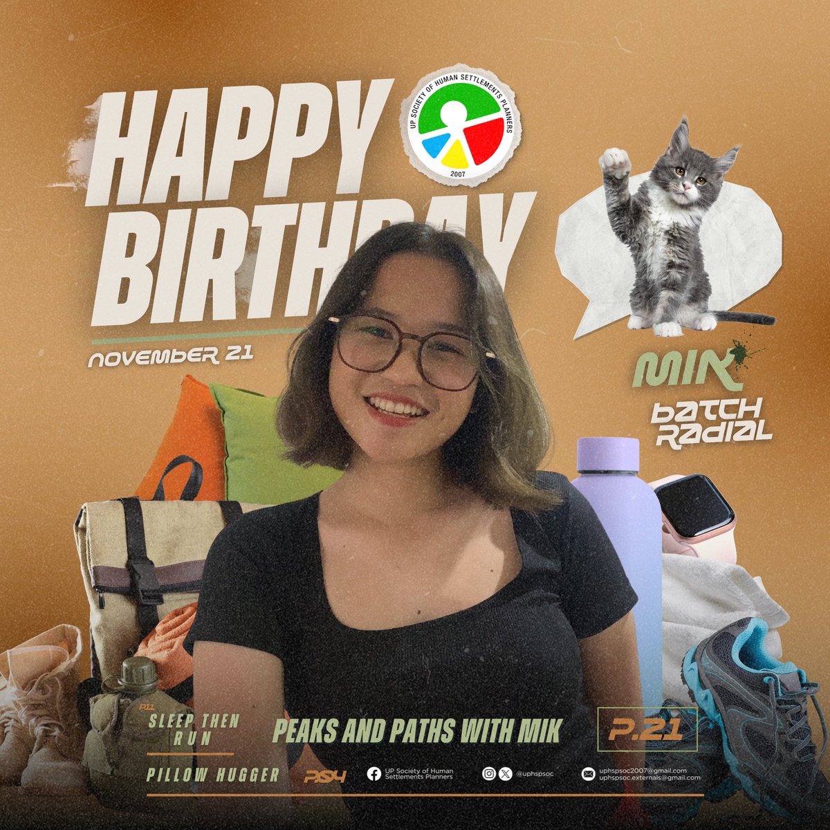 uphspsoc's tweet photo. Hey hey hey, it's Mik's day! 🤩🥳  

Your soothing personality and wholesome ideas definitely put more color and perception into the organization. 🌅 

Know that your UP HSP Soc family will always be here to support you as you have shown throughout the engagements. 🍃 https://t.co/sFUaccp59D