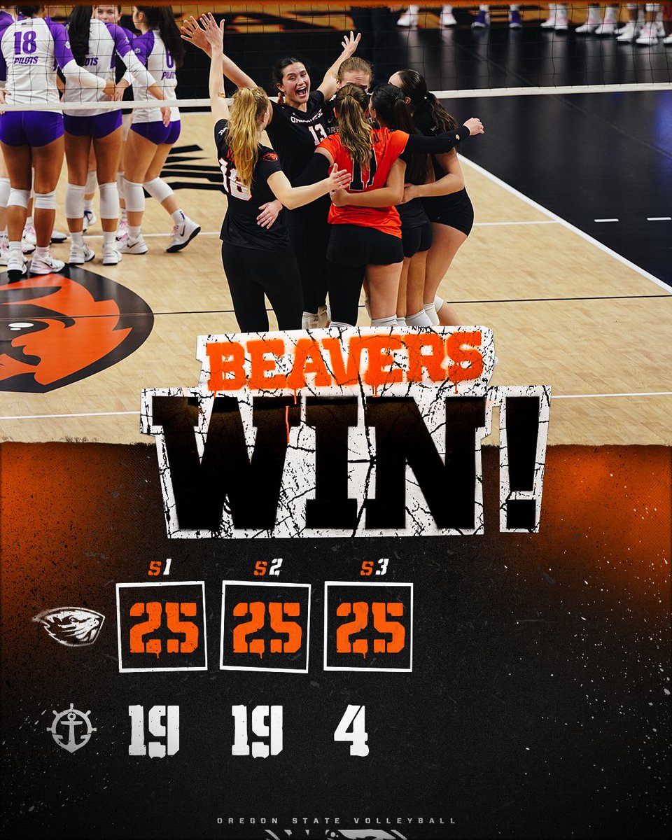 𝐁𝐄𝐀𝐕𝐒 𝐖𝐈𝐍!! 🧹🧹🧹

Oregon State uses a 17-0 run to close out the sweep of in-state foe on Wednesday night
