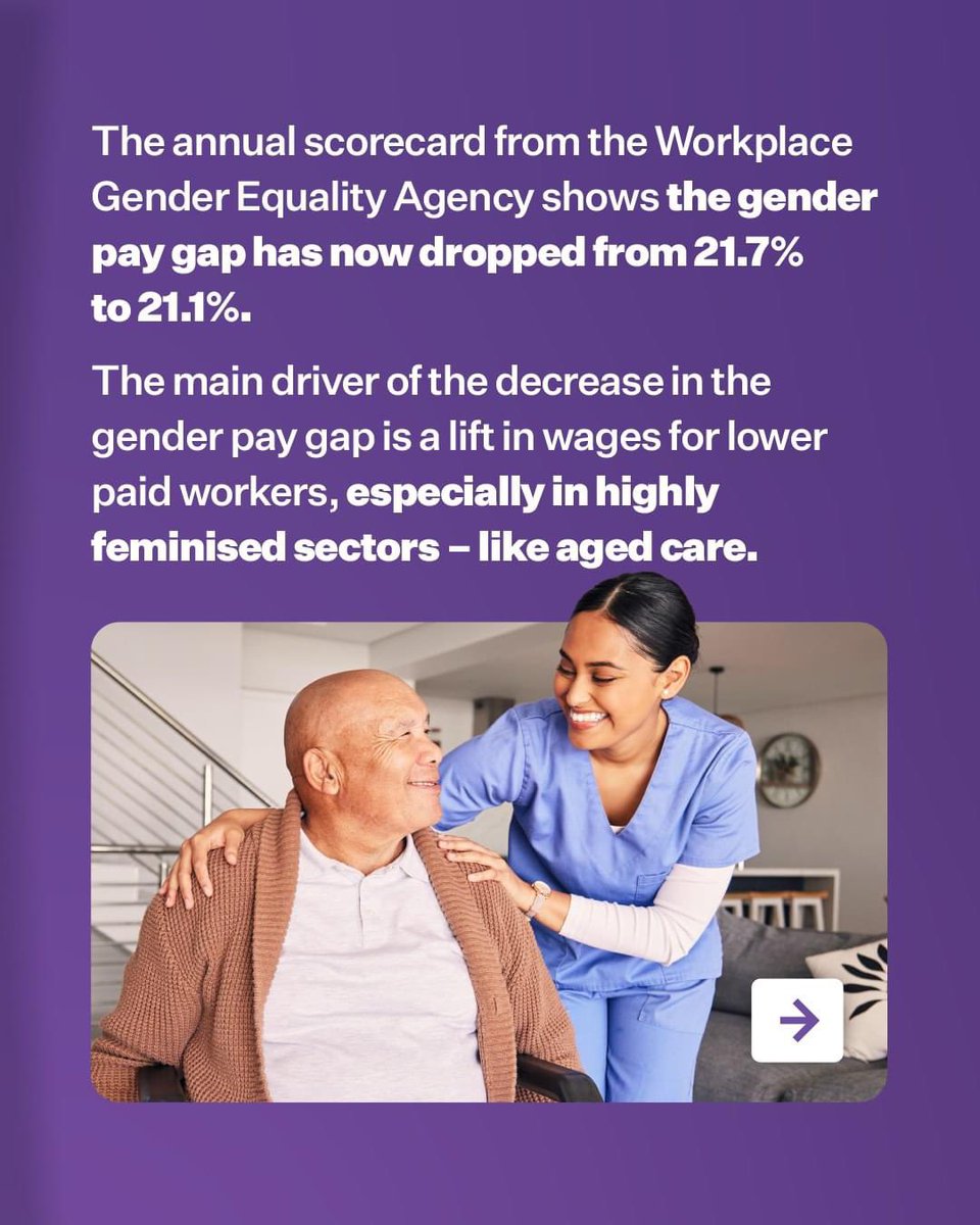 LibbyCokerMP's tweet photo. New data released yesterday showed that under Labor, the gender pay gap is continuing to drop ⬇️ https://t.co/DDWZDeDKX3