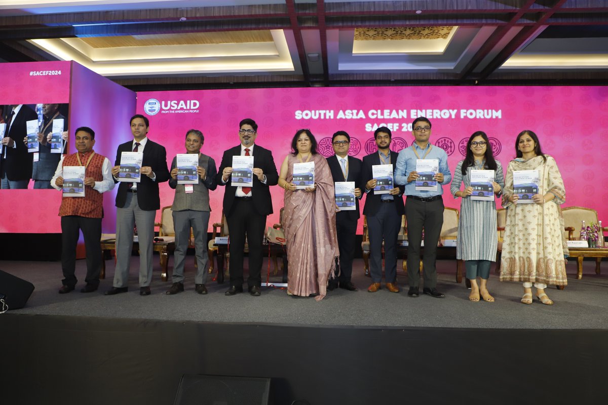 Presenting the launch of the latest report on Scaling Up E-Bus Deployment In India! Thanks to the collaboration between <a href="/USAID/">USAID</a>’s #SAREP program &amp; <a href="/ConvergenceCESL/">Convergence</a>, we’re driving sustainable public transport and cleaner cities. #SACEF2024 #EngageSolveAct

Link to the report: