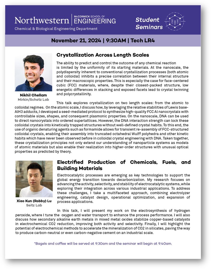 Subhajyoti Chaudhuri (@hartreefocker) on Twitter photo My mentee (Nikhil) is giving a talk in the <a href="/nu_chbe/">Northwestern Chemical & Biological Engineering</a> student seminar. If you are on campus tomorrow, do swing by! My mentee (Nikhil) is giving a talk in the <a href="/nu_chbe/">Northwestern Chemical & Biological Engineering</a> student seminar. If you are on campus tomorrow, do swing by!