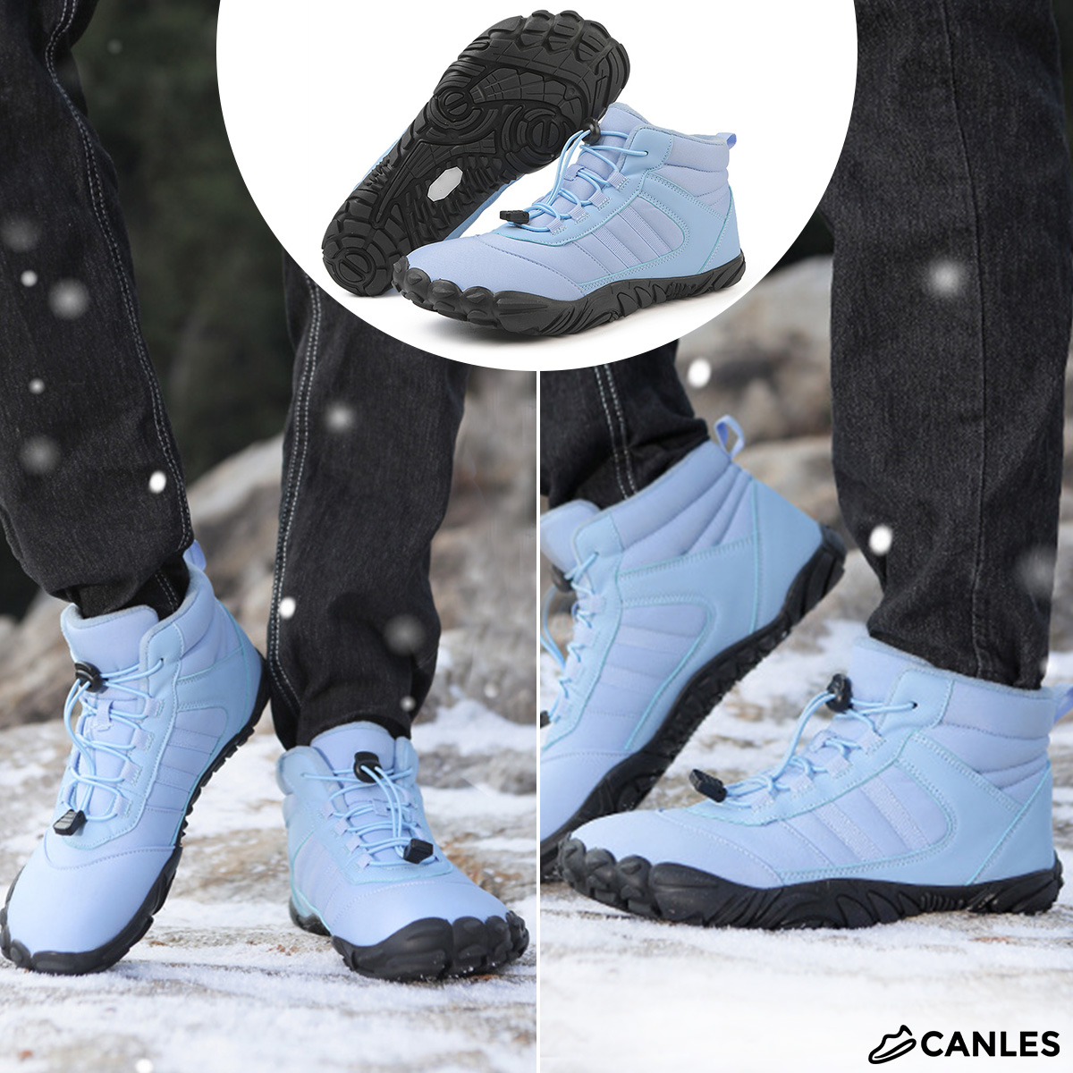 canlesofficial's tweet photo. Tired of shivering through the winter? Our revolutionary winter boots are here to save the day! Designed to keep your feet toasty warm, dry, and protected, no matter how harsh the weather. Experience the ultimate in winter comfort.