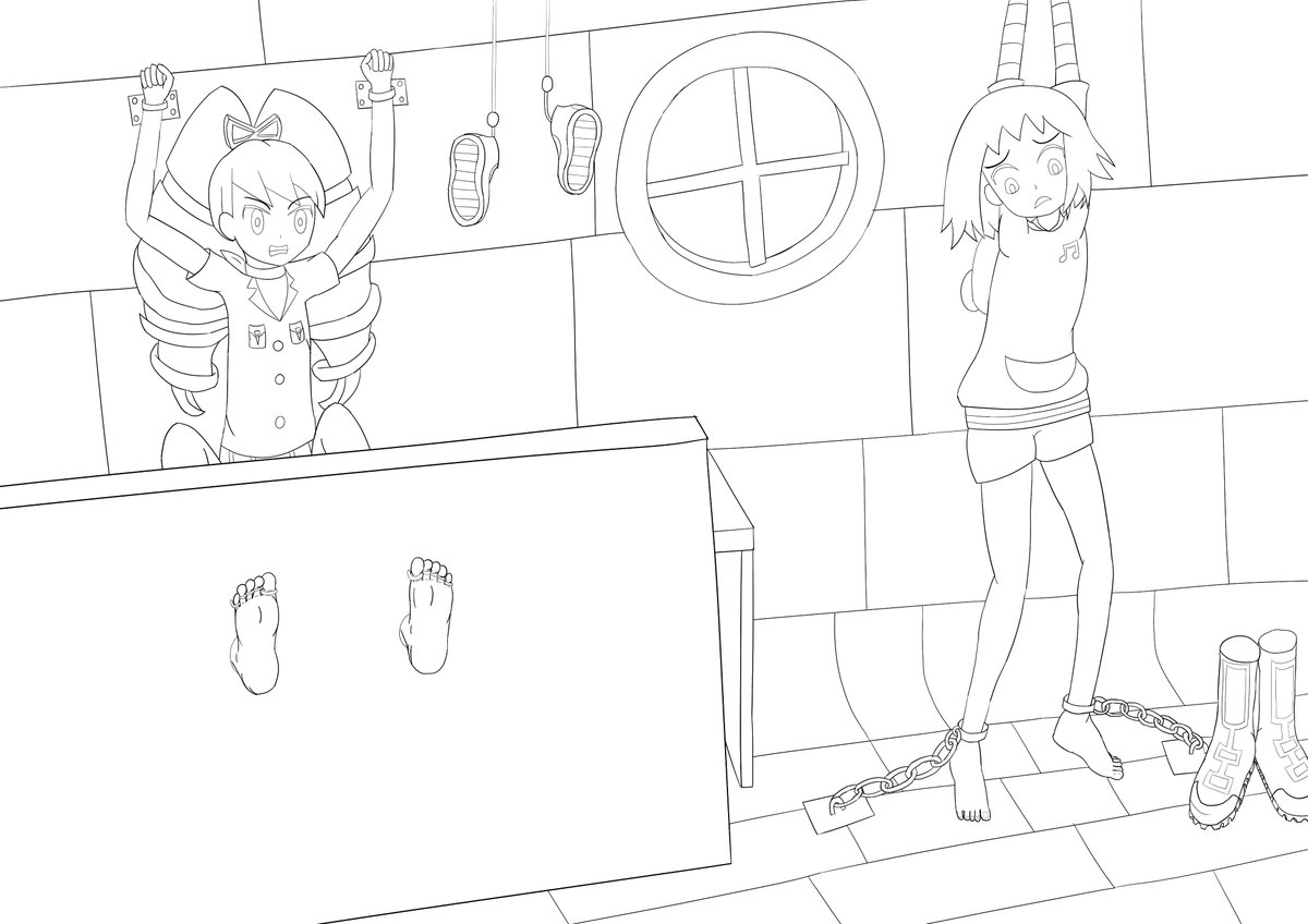 Lineart of a pic I'm working on! Finished up the Mega Man Star Force anime recently, and I couldn't resist drawing these girls