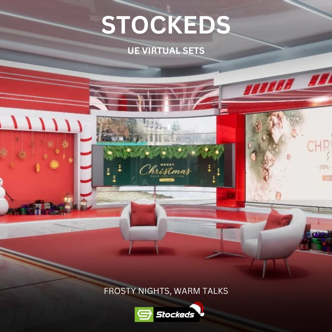 Stockeds113439's tweet image. ❄️ Bring Christmas Magic to Your Screen – JINGLE BELLS PACK Inside
stockeds.com

.
#UnrealEngine
#VirtualSets
#UEVirtualSets
#VirtualProduction
#RealTimeRendering
#3DDesign
#VirtualStudio
#BroadcastSolutions
#LiveProduction
#VirtualSetDesign
#AximmetryIntegration