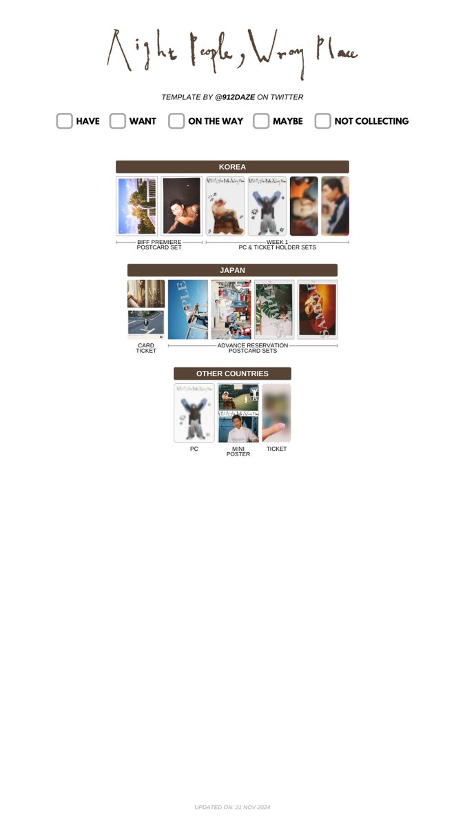 BTS RM NAMJOON RIGHT PEOPLE WRONG PLACE DOCU PHOTOCARD WISHLIST