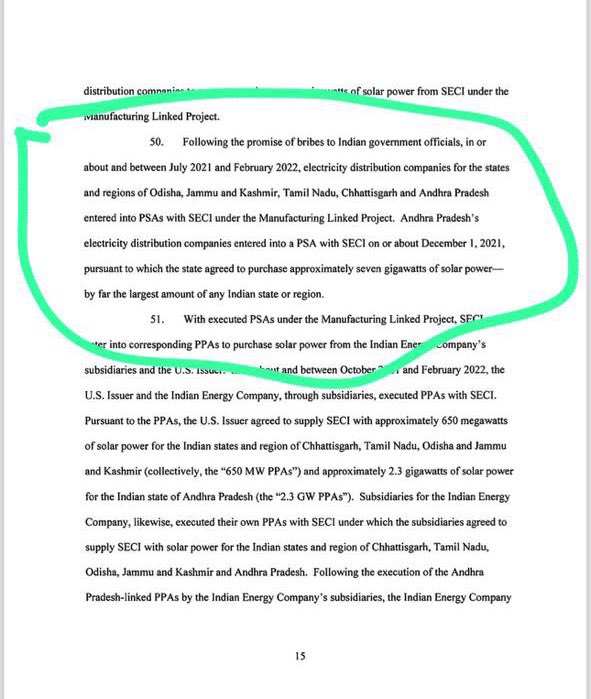 amitmalviya's tweet image. It is always good to read before one reacts. The document you quote says, “The charges in the indictment are allegations and the defendants are presumed innocent unless and until proven guilty.”

But be as it may, the essence of the charge is that US and Indian companies agreed…