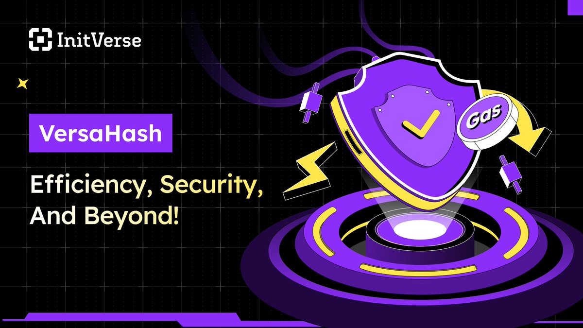 InitVerse's tweet photo. Ushering in a New Era of Blockchain: VersaHash is Here!
At the crossroads of efficiency and security, #VersaHash redefines proof-of-work algorithms, injecting groundbreaking technology into blockchain networks! 🌐🚀
Key Features:
✅ Efficient Computing: Optimized multi-stage processing boosts algorithm performance while significantly reducing energy consumption.
✅ Enhanced Security: Multi-stage hashing design increases resistance to attacks, ensuring data integrity and network safety.
✅ Lower Gas Fees: High-efficiency resource utilization minimizes the gas costs required for on-chain transactions.
VersaHash Workflow:
1️⃣ Generate Initial Data
data = hash(hash(block_data || nonce))
2️⃣ Precompute
Generate key: k_a = hash(data)
Derive public key: P_key = k_a * G (secp256k1 base point)
3️⃣ Schnorr Signature
Random nonce: r = GenerateRandomNonce()
Hash computation: e = Hash(m || P_key || r)
Signature: s = r + e * k_a
4️⃣ Finalize Hash
result = hash(r || s)
VersaHash is designed to make blockchain networks more efficient and secure. We welcome feedback from the community to make this technology even better! 💡🌟