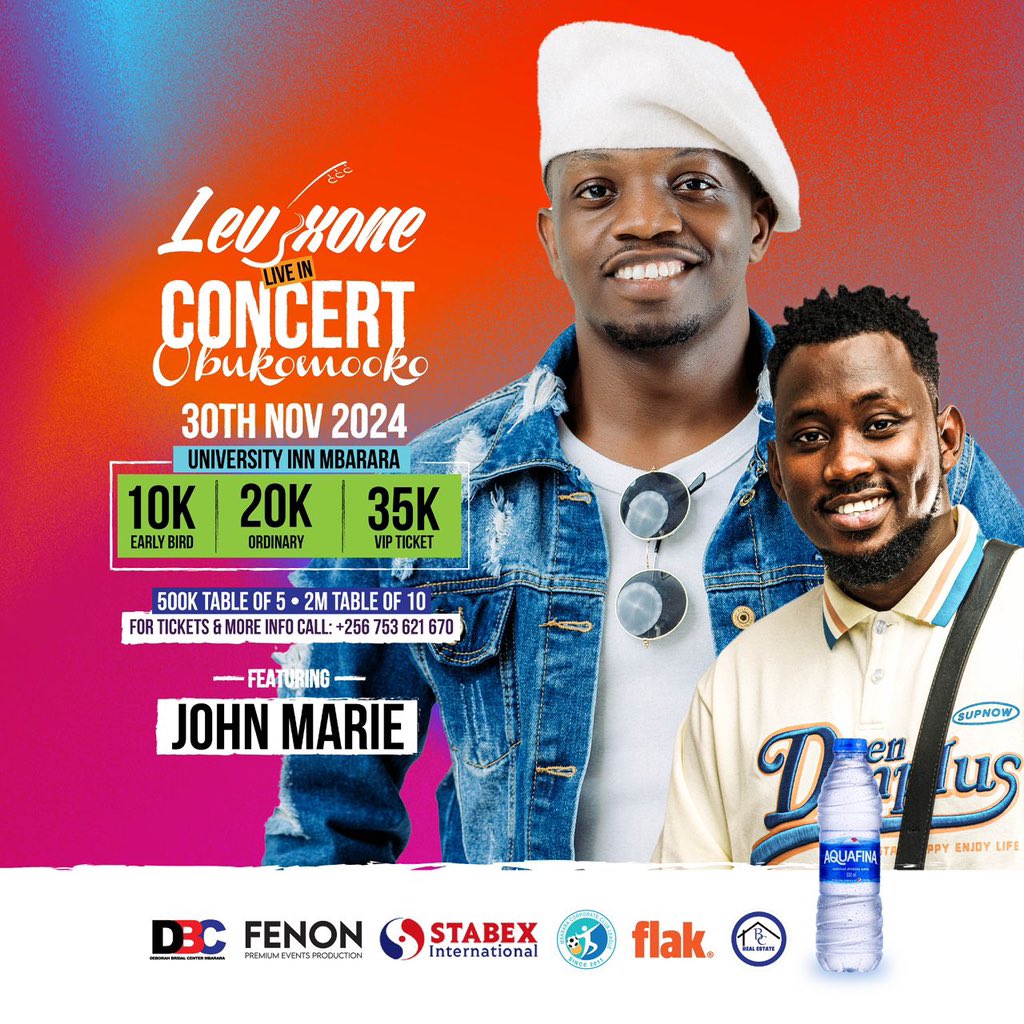 The long awaited is finally here 💃🏻💃🏻💃🏻💃🏻 grab your ticket now. 
Mbarara Tuuja tuuja 
<a href="/levixone/">Levixone</a> live in Obukomooko University Inn