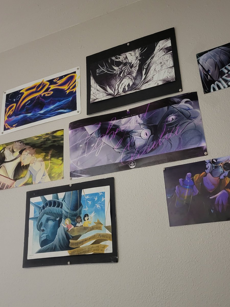 My own wall of creations! 
#art #digitalart #traditionalart #FragmentsOfFighters
