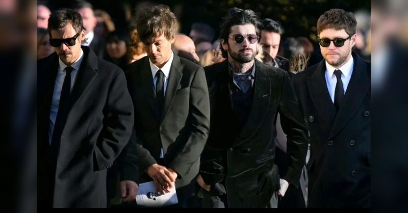 FashionPulis's tweet photo. Members of One Direction Attend Liam Payne's Funeral