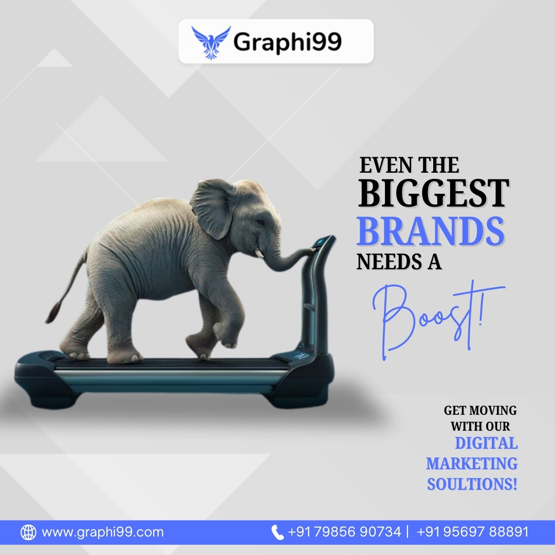 graphi99's tweet photo. 🌟 𝐄𝐯𝐞𝐧 𝐭𝐡𝐞 𝐁𝐢𝐠𝐠𝐞𝐬𝐭 𝐁𝐫𝐚𝐧𝐝𝐬 𝐍𝐞𝐞𝐝 𝐚 𝐁𝐨𝐨𝐬𝐭! 🌟
🚀 Just like the mighty elephant needs a little nudge to get moving, your brand can benefit from a digital transformation. 🌟
📲 𝗖𝗼𝗻𝘁𝗮𝗰𝘁 𝘂𝘀 𝘁𝗼𝗱𝗮𝘆: +91 79856 90734 | +91 95697 88891 https://t.co/cCQdl1OuL4