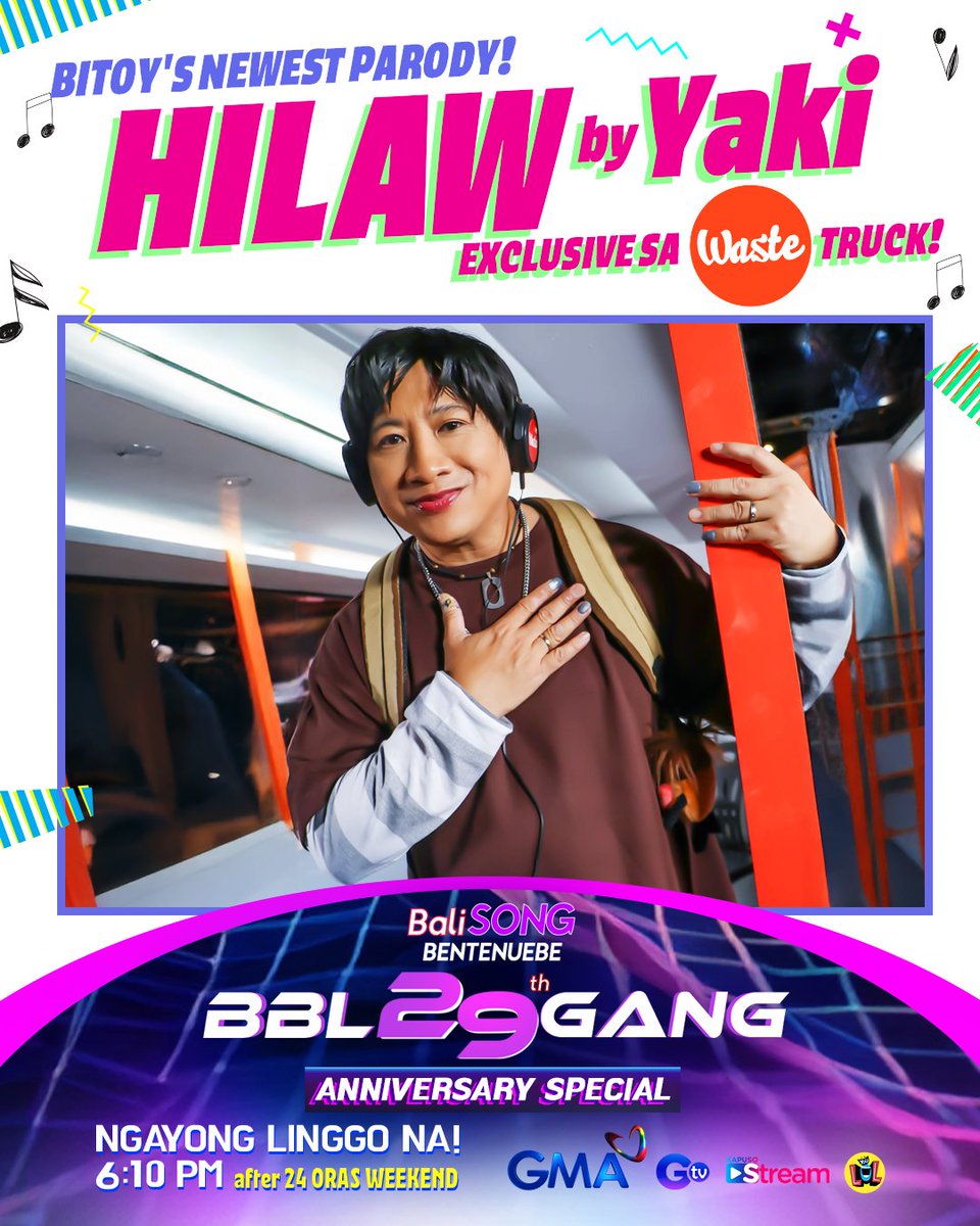 “𝗛𝗜𝗟𝗔𝗪” by ʏᴀᴋɪ 💛

Ngayong nandito na, 'di na magmamadali dahil this Sunday na ang 𝑾𝒂𝒔𝒕𝒆clusive performance ni Yaki sa 𝑾𝒂𝒔𝒕𝒆 Truck! Catch his performance sa #BBLGANG, 6:10 PM. 🤩
#BBLHilaw