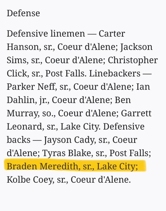 Blessed to be named an All League DB