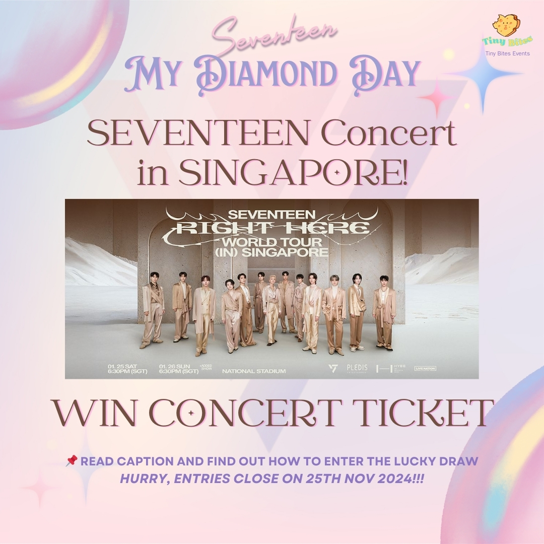 tinybitesevents's tweet image. Malaysia Carats! 

Join our upcoming #SEVENTEEN Party! and you can stand a chance to win SEVENTEEN RIGHT HERE WORLD TOUR IN SINGAPORE Cat 2 x 1 Ticket!

📌 How to Enter: check the thread!

#MyDiamondDay2024 #세븐틴 #SEVENTEEN