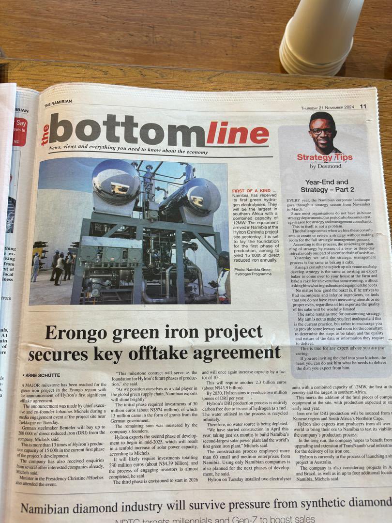 The really good news hardly makes the front page - but we’ll take it 😅<a href="/TheNamibian/">The Namibian</a> 🙏🏾