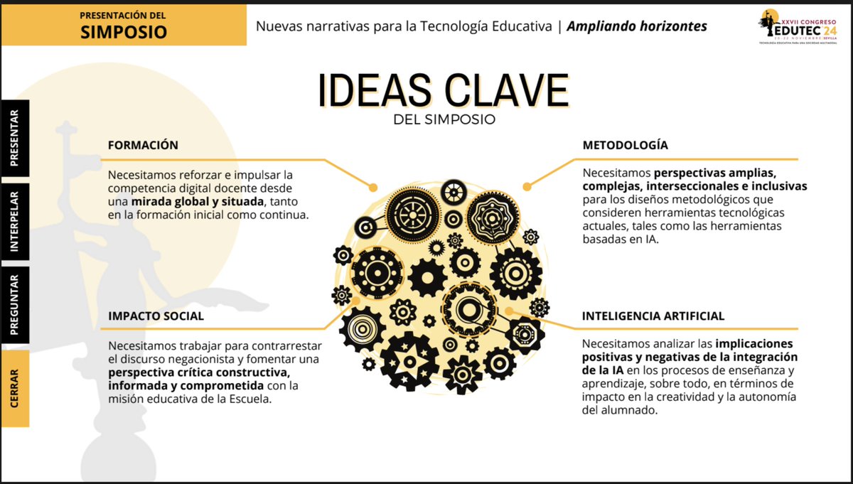 Os comparto la presentación que utilizamos para guiar nuestras intervenciones y el espacio de diálogo: tiny.cc/EDUTEC2024-sim…. Espero tener la ocasión de hacer un pequeño vídeo para comentaros las ideas que salieron. Cualquier idea posterior es bienvenida. 🙂