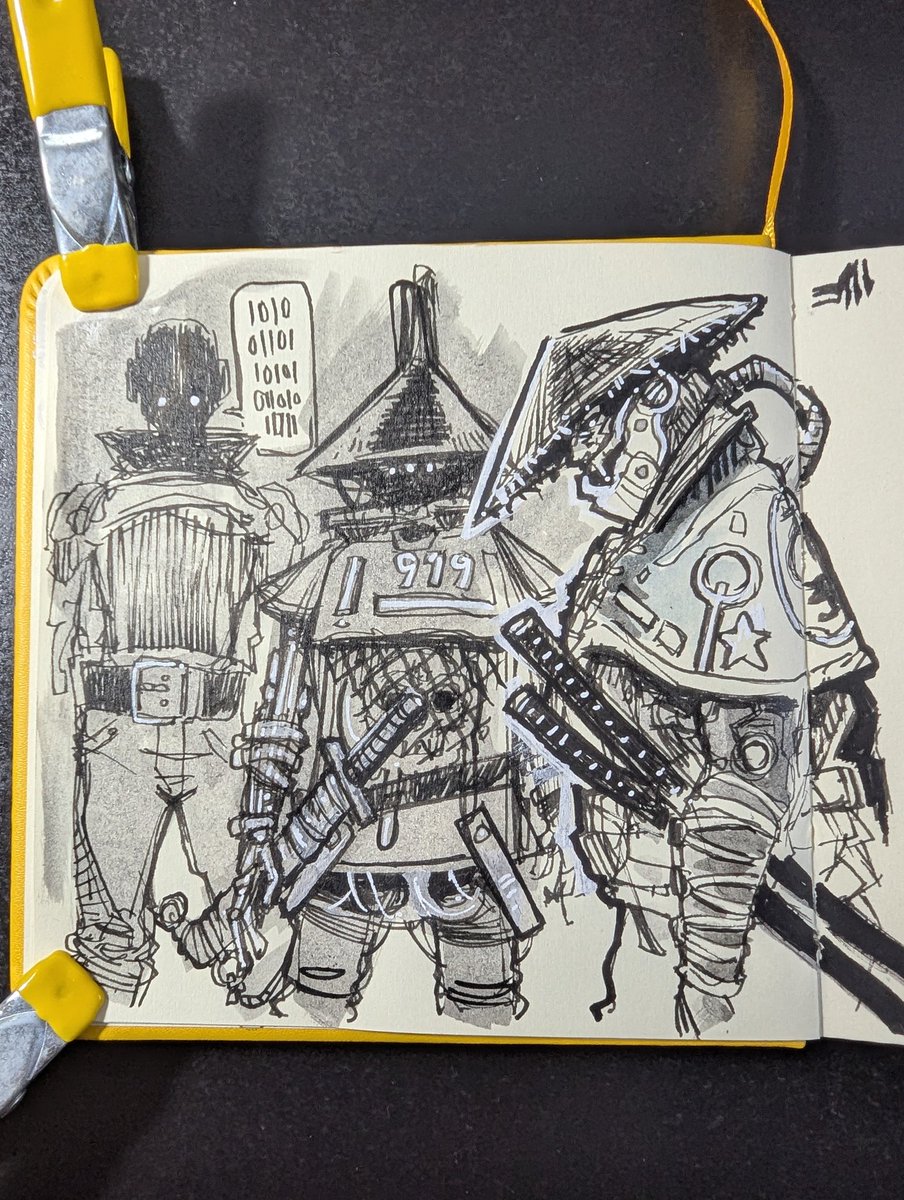 EdwinBickford's tweet image. Drawing and painting before bed tonight. #edbickford #metalrobot