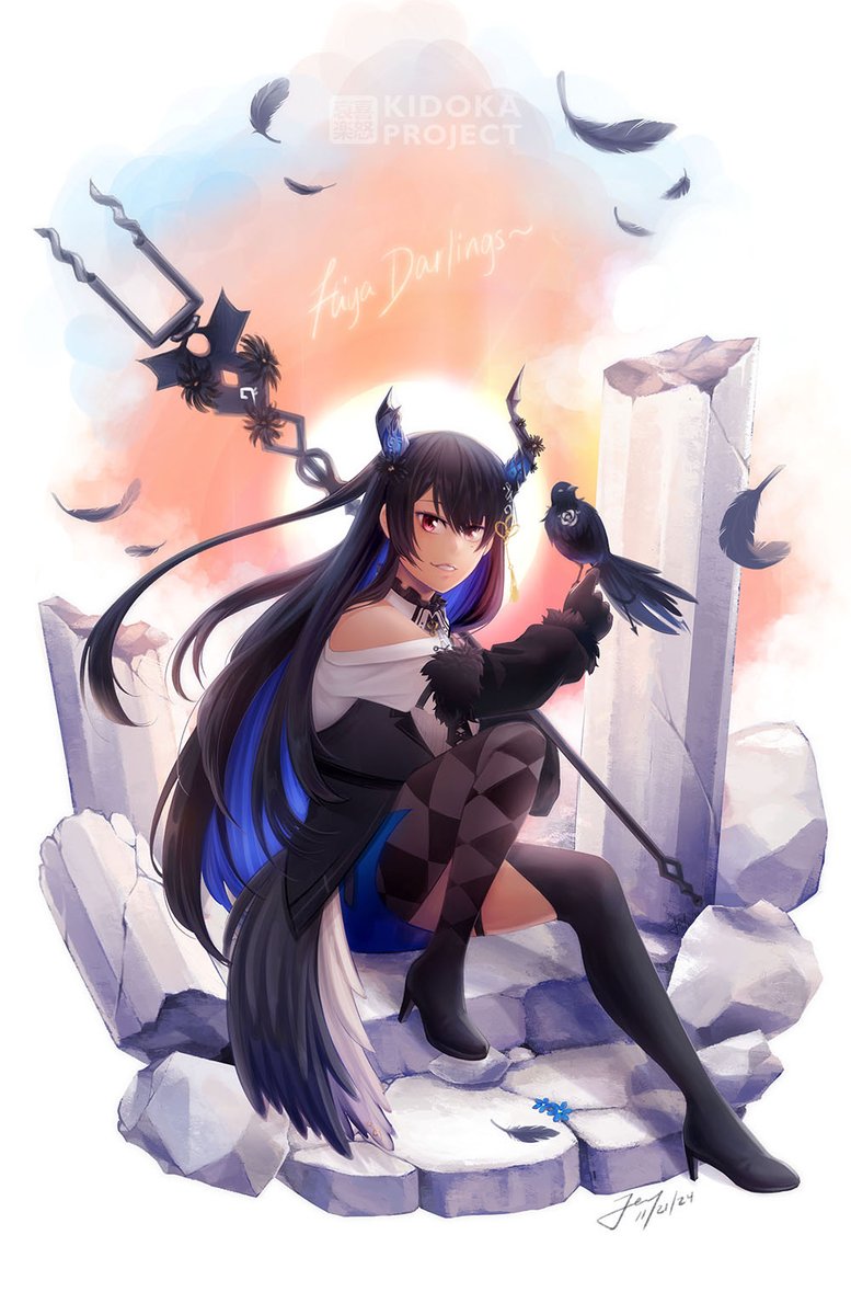 jey_vt's tweet photo. "Hiya Darlings~" 

Happy bday ノパン姉さん-- I mean-- Nerissa!!

Thanks for being so unabashedly you &amp; sharing your beautiful voice with the world! I never thought I'd like being called darling but I really love the way you say it🤭
#RavenCrafts #RissaHatchDay24 #holoAdvent https://t.co/WVTaUDlhNn