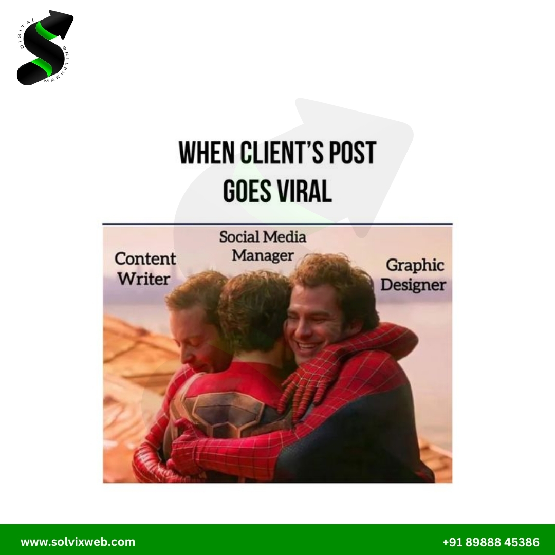 Solvix_Web's tweet image. WHEN CLIENT’S POST GOES VIRAL
👉Explore with @solvix_web For more information
#seo #digitalmarketing #marketing #socialmediamarketing #socialmedia #webdesign #branding #business #solvix #contentmarketing #website #marketingdigital #searchengineoptimization #google #ecommerce