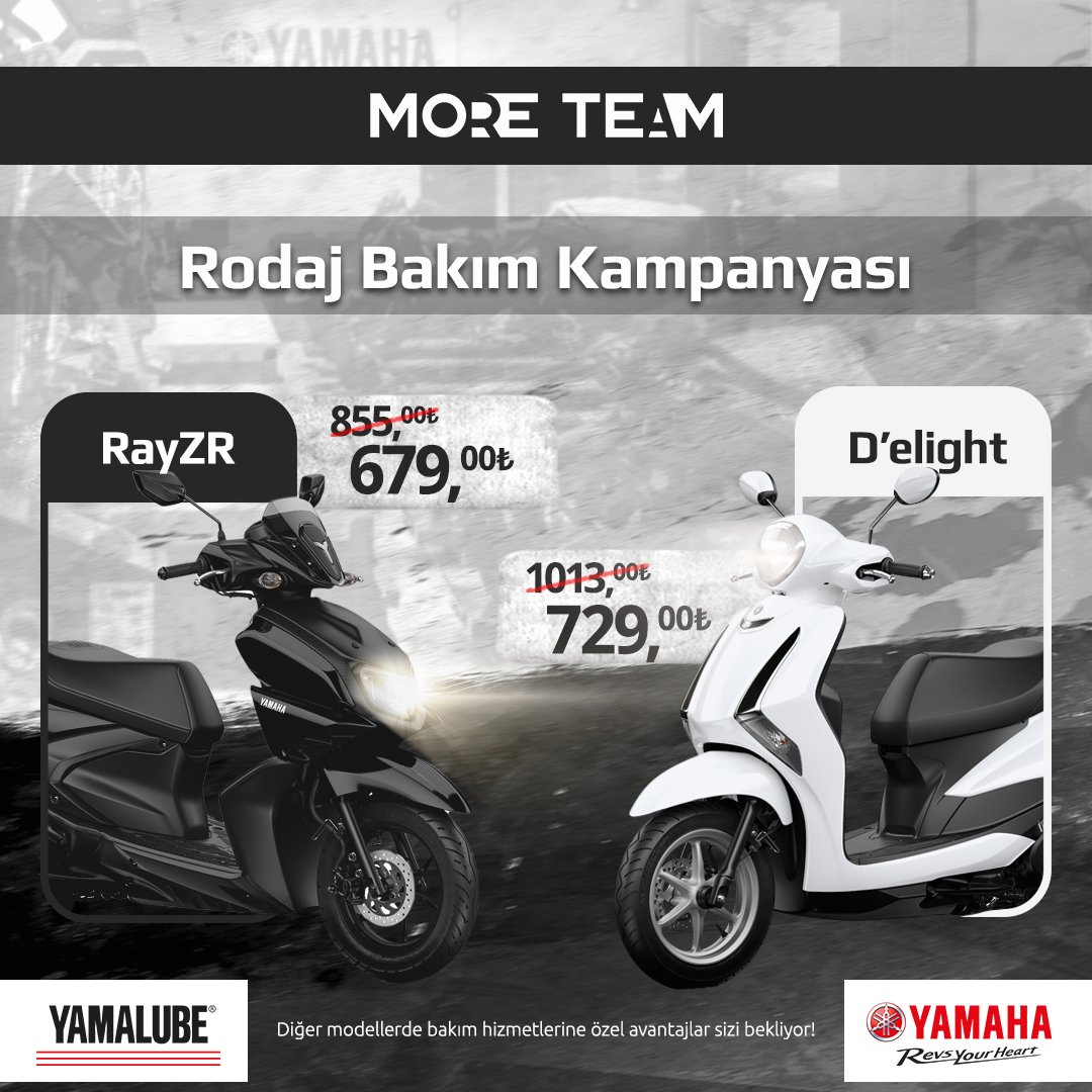 MoreTeamGarage's tweet photo. Motosiklet Tutkunlarına Özel Rodaj Bakım Kampanyası!

Avrupa’nın en büyük Yamaha yetkili servisi olan More Team Yamaha, 22 bakım liftli üstün teknik servisi ve motosiklet aksesuarlarıyla sizlere benzersiz bir deneyim sunuyor. 

#Yamaha #MoreTeam #Servis https://t.co/24a9uWpuk3