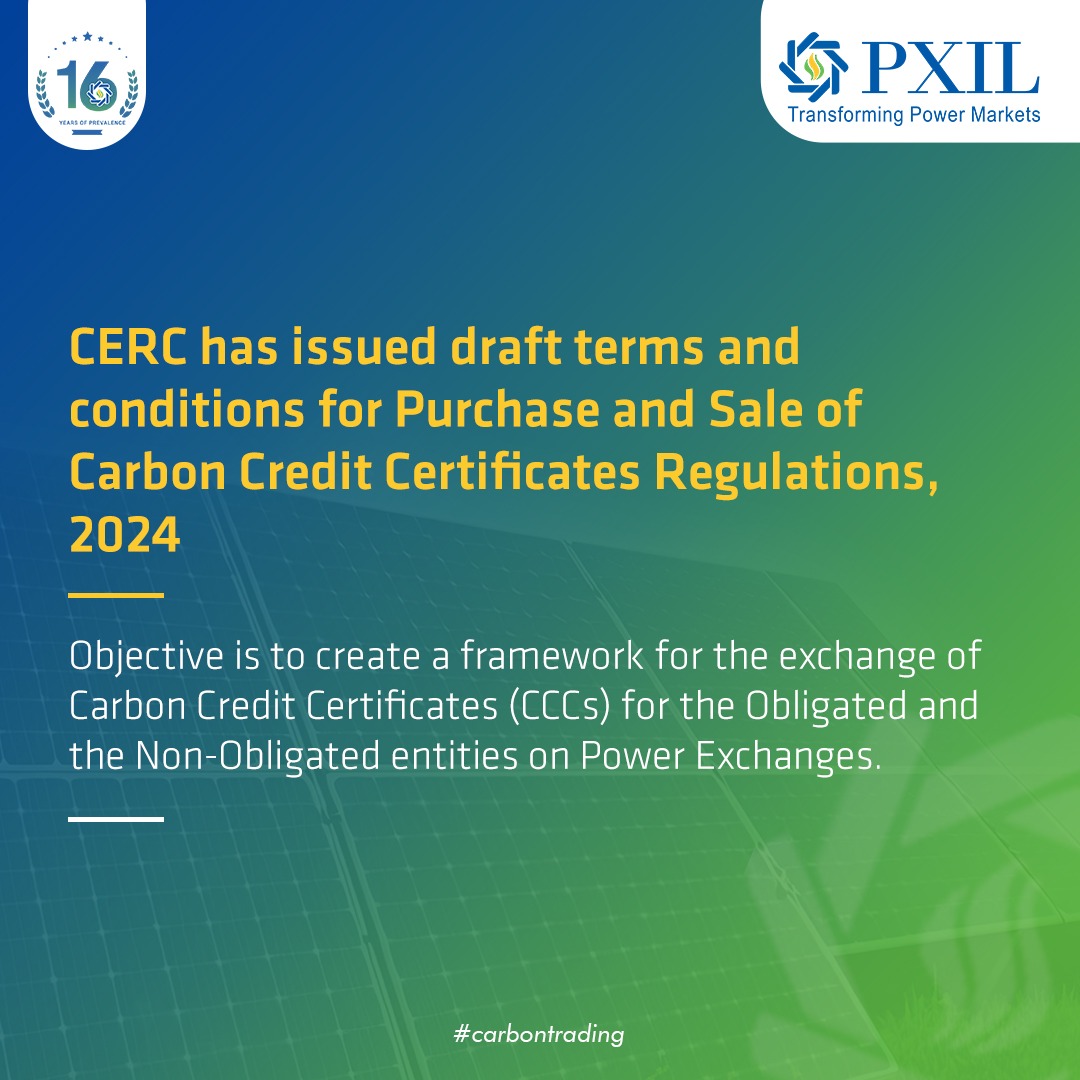 exchange_power's tweet photo. Two distinct market segments have been proposed for trading:
1. Compliance Market for obligated entities
2. Offset Market for non-obligated entities
For more details- https://t.co/UzBU1r3MSN
#PXIL #PXILIndia #PowerTrading #RenewableEnergy #ConventionalEnergy #SolarEnergy https://t.co/4vPG8UB8EU