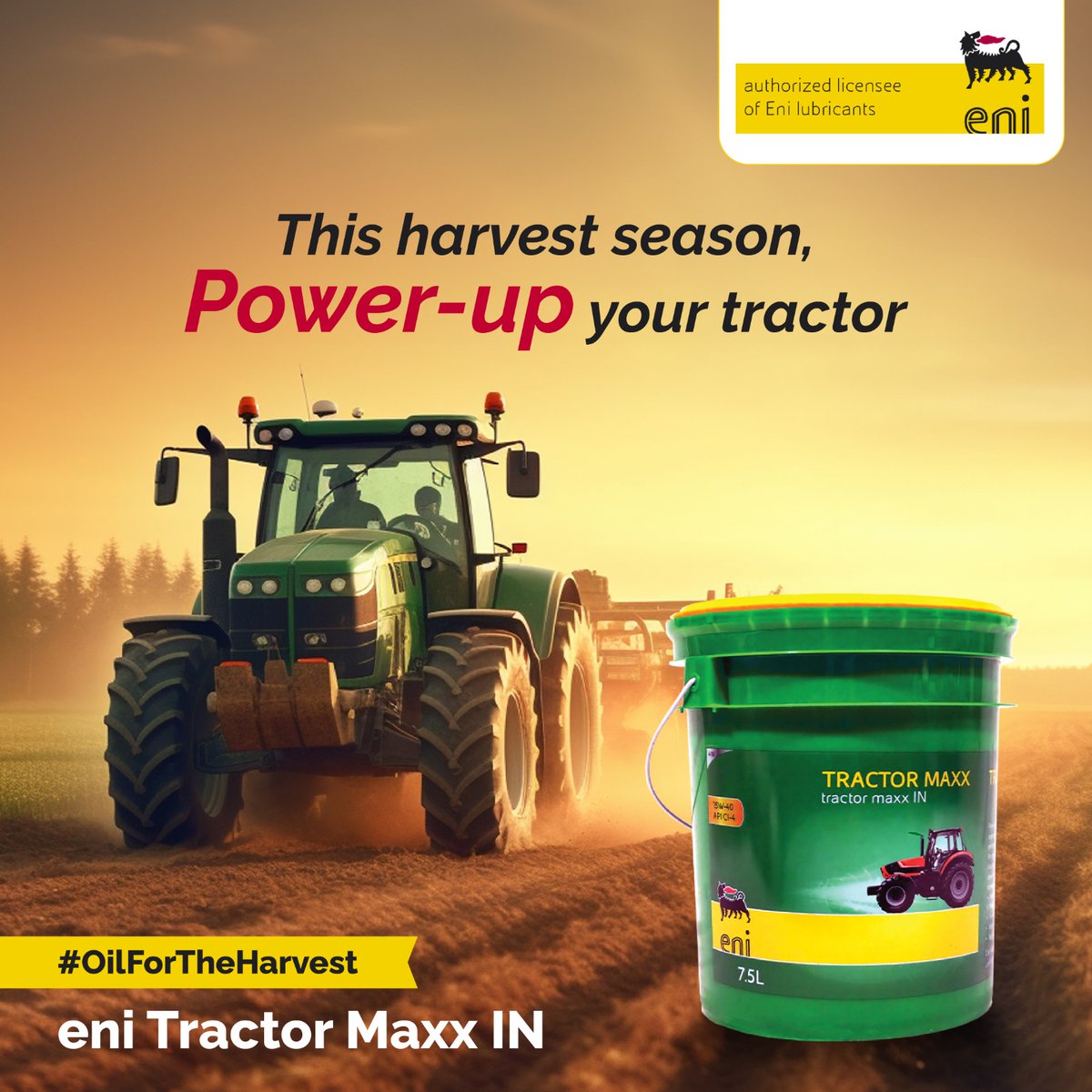 apareni1's tweet image. Elevate your tractor's performance with eni Tractor Maxx IN! #OilForTheHarvest 

#ENIIndia #ChalteRehneKaJosh #MonsoonSeason #MonsoonCare #MonsoonLove #BikeEngineOil #SmoothEngine #EffortlesslySmooth #Performance #BikeCare #CarCare