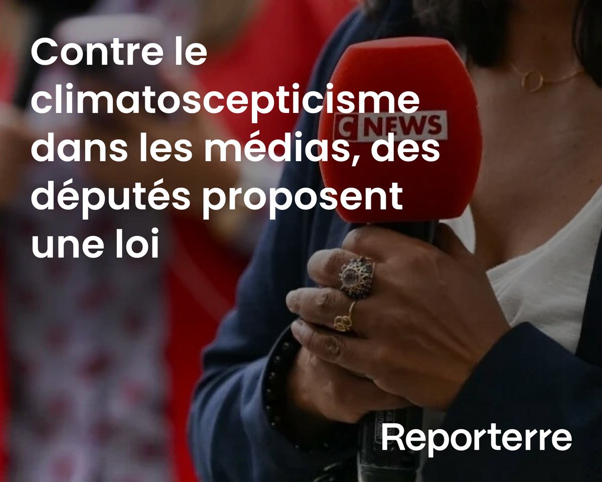 Y aura-t-il bientôt une loi pour sanctionner le climatoscepticisme dans les médias ?

Lire l'article ➡️ l.reporterre.net/98I
