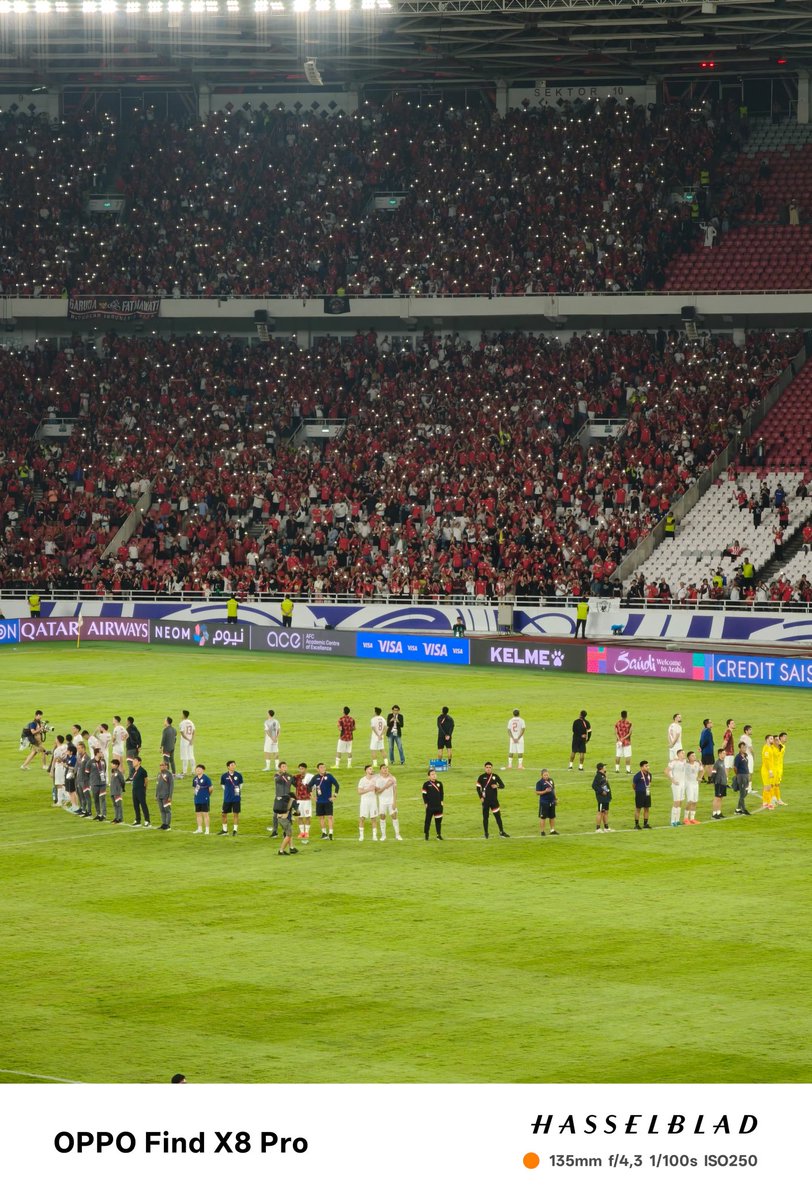 🎉 MENANGKAN JERSEY OFFICIAL TIMNAS! 🎉

Foto-foto yang diambil dari tribun saat pertandingan Indonesia melawan Arab Saudi kemarin, dengan #OPPOFindX8Series.🤩

1️⃣ Follow <a href="/OPPOIndonesia/">OPPO Indonesia</a>
2️⃣ Kasih tahu kesanmu tentang hasil foto dari #OPPOFindX8Series di kolom komentar.
3️⃣ Gunakan