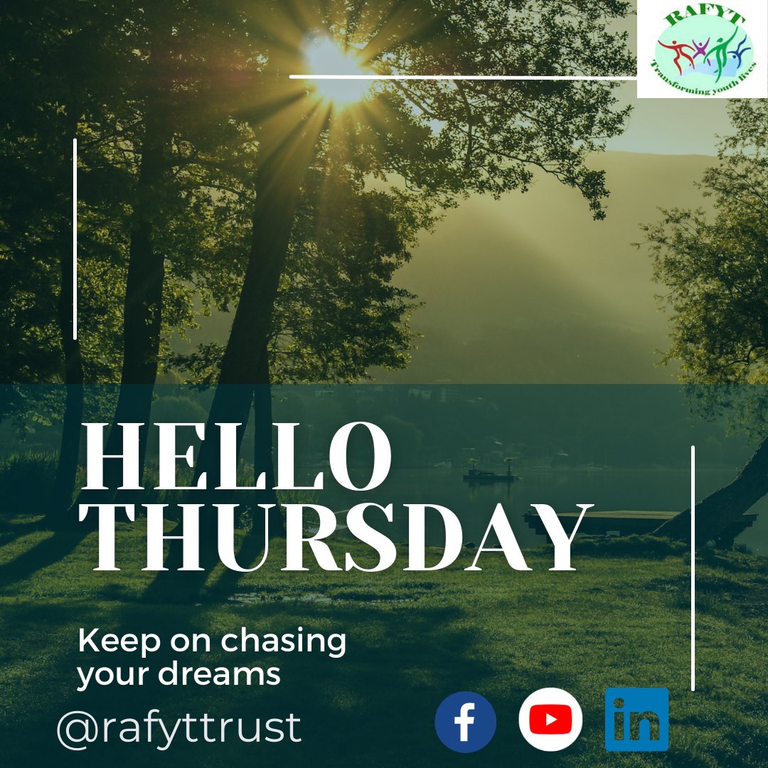 Hello Thursday!!!

Keep on chasing your dreams. # #Youth_SAID #SIYA #youthinclusion #Youth4Integrity #SIYACorruption #youthengagement #Masvingo