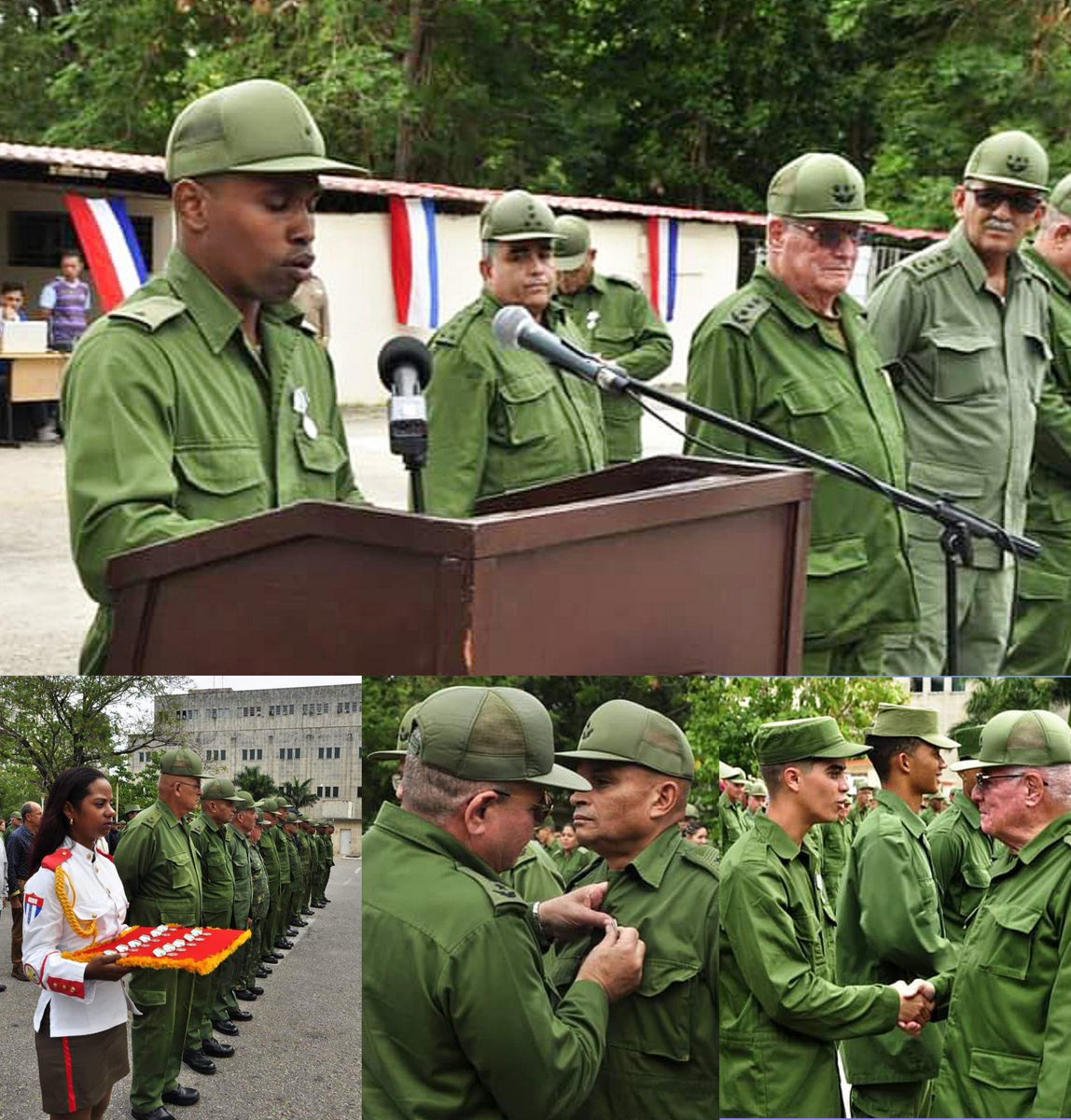 EjtoOccidental's tweet photo. 🔴🔵🟢| Con un acto político y ceremonia militar, la jefatura del Ministerio de las FAR reconoció que la empatía y el apoyo brindado por las institución no solo ayudó a volver a la normalidad,sino que  fortaleció el espíritu de comunidad y esperanza entre los cubanos. #Cuba https://t.co/E2ty6kTDWm