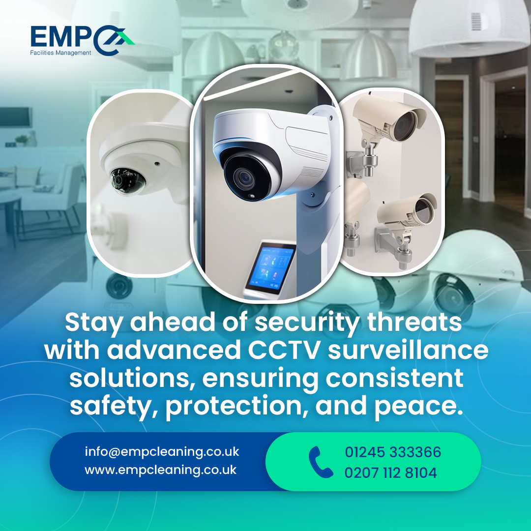 EMP_Facility's tweet photo. Enhance your building’s safety with state-of-the-art CCTV surveillance!

📞 Essex: 01245 333366 | London: 0207 112 8104
📧 info@empcleaning.co.uk
🌐 Book our services: https://t.co/aQpFHgoMwb

#EMP #EMPFacilityManagement #EMPCCTV  #London #Essex #CommercialExcellence https://t.co/gUtRZTKb5k
