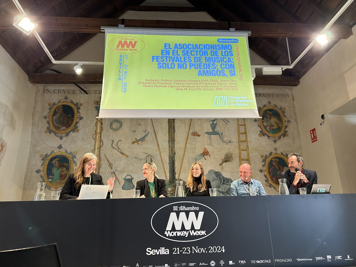 <a href="/Salasconciertos/">Salas de Conciertos</a> <a href="/pgabeiras/">Patricia Gabeiras</a> <a href="/Monkeyweek/">Monkey Week SON Estrella Galicia</a> Reflexionamos acerca de cómo el asociacionismo es un actor clave en la promoción y mejora del sector, porque "Solo no puedes, con amigos sí"

🗣️ <a href="/pgabeiras/">Patricia Gabeiras</a>
Joanvi Diez (Promfest)
Patricia Hermida (<a href="/BEA_AGEM/">AGEM</a>) 
Javier Rivera (<a href="/culturacuenta/">➧ Agencia Andaluza de Instituciones Culturales</a>)
Silvia M. Ferri (<a href="/Salasconciertos/">Salas de Conciertos</a>)