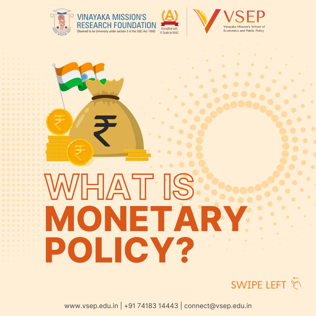 vsepchennai's tweet image. Monetary policy shapes our economy! 💼✨ Learn how central banks stabilize inflation, manage interest rates &amp;amp; drive growth. Dive into the world of economics with VSEP&apos;s ! 📈📚

🔗 vsep.edu.in
📞 +91 74183 14443
#EconomicsEducation #MonetaryPolicy #StudyEconomics