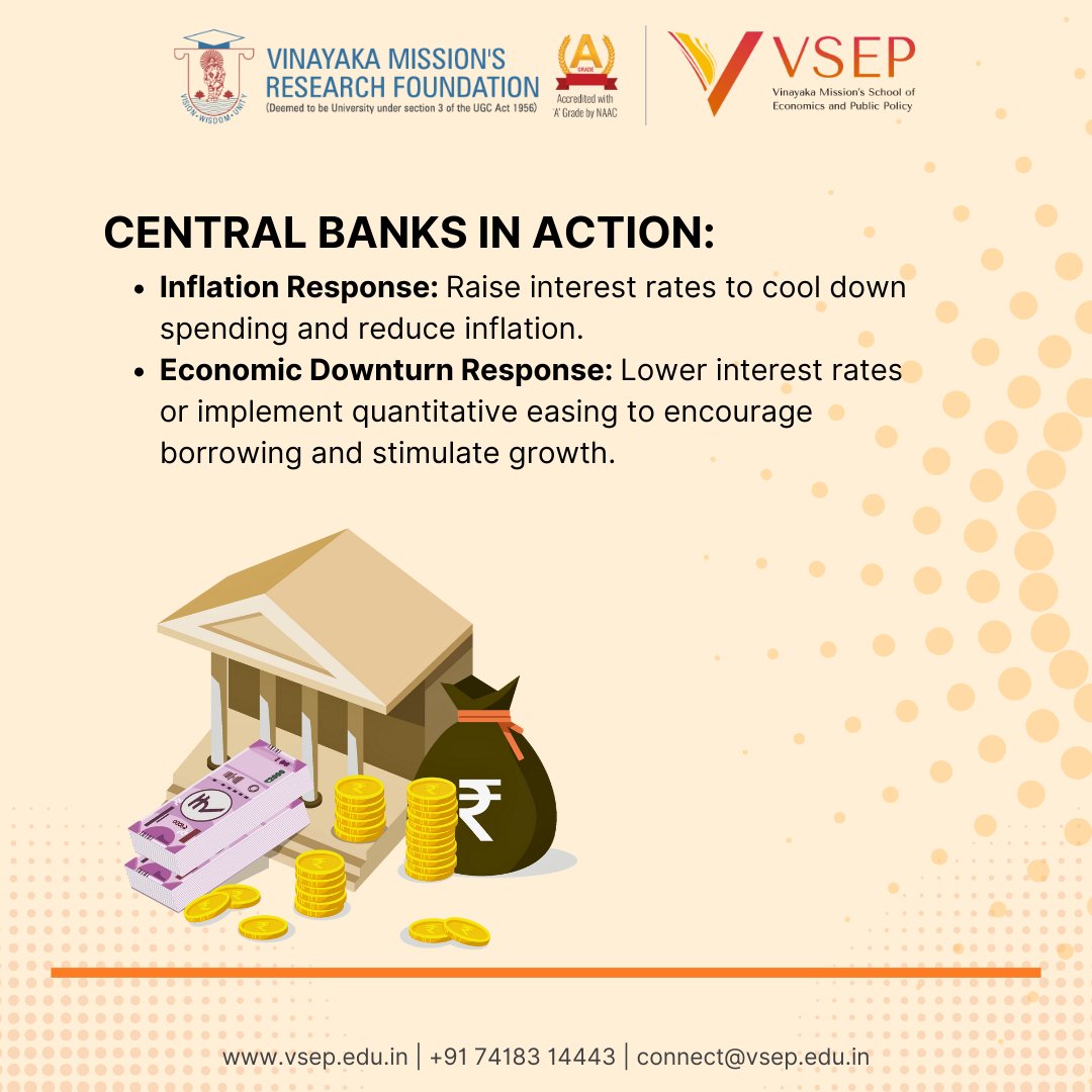 vsepchennai's tweet image. Monetary policy shapes our economy! 💼✨ Learn how central banks stabilize inflation, manage interest rates &amp;amp; drive growth. Dive into the world of economics with VSEP&apos;s ! 📈📚

🔗 vsep.edu.in
📞 +91 74183 14443
#EconomicsEducation #MonetaryPolicy #StudyEconomics