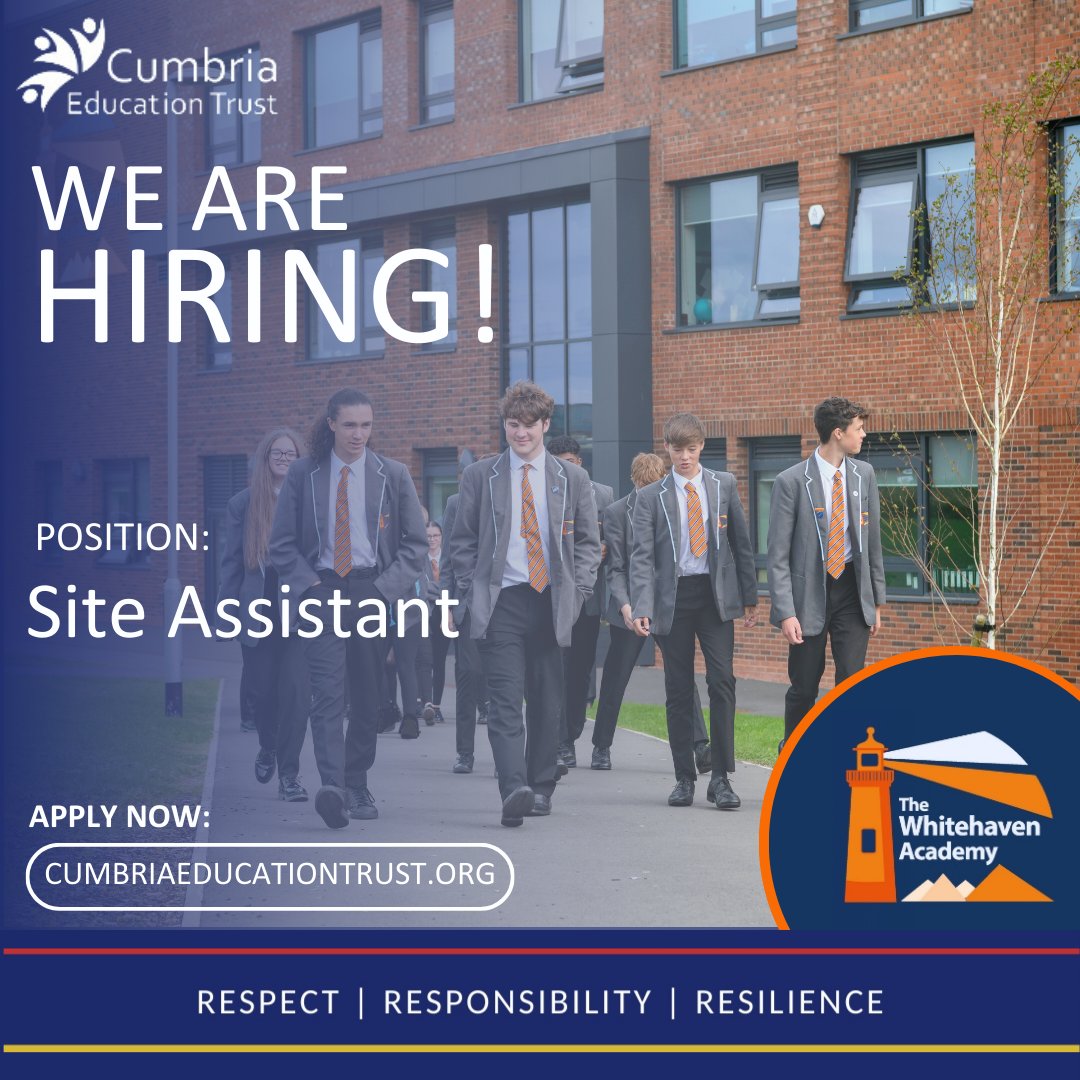 🔶 We are hiring! 🔶

Site Assistant
mynewterm.com/jobs/146634/ED…

Cleaner
mynewterm.com/jobs/146634/ED…

#TheWhitehavenAcademy
#BeTheBestYouCanBe
#JobVacancy
#JoinOurTeam
