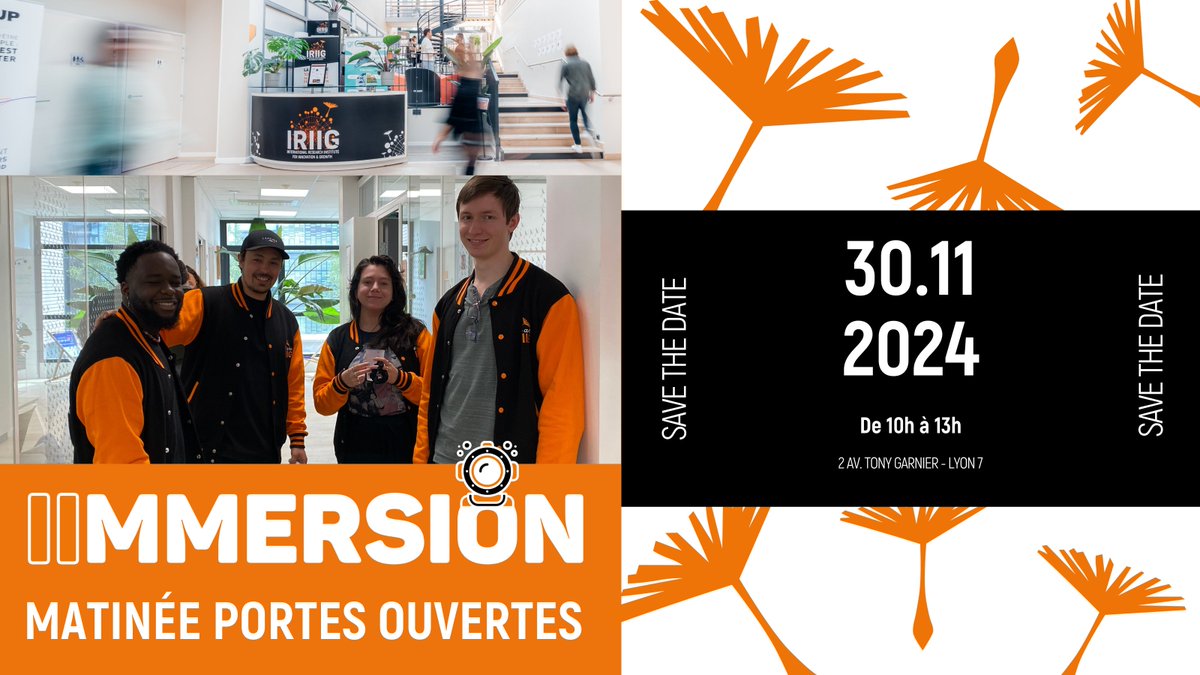 Tu es en bac +3/4/5 et tu es lassé des cours traditionnels et des approches trop scolaires ?🤔 Rendez-vous sur ➡️ hubs.li/Q02VsBJ_0 🌐
📍 2 Avenue Tony Garnier, 69007 Lyon
📆 Samedi 30 novembre 10h-13h
#EnjoyImpactInnovation #WeAreIRIIG #JPO #Management #Ecole #Lyon