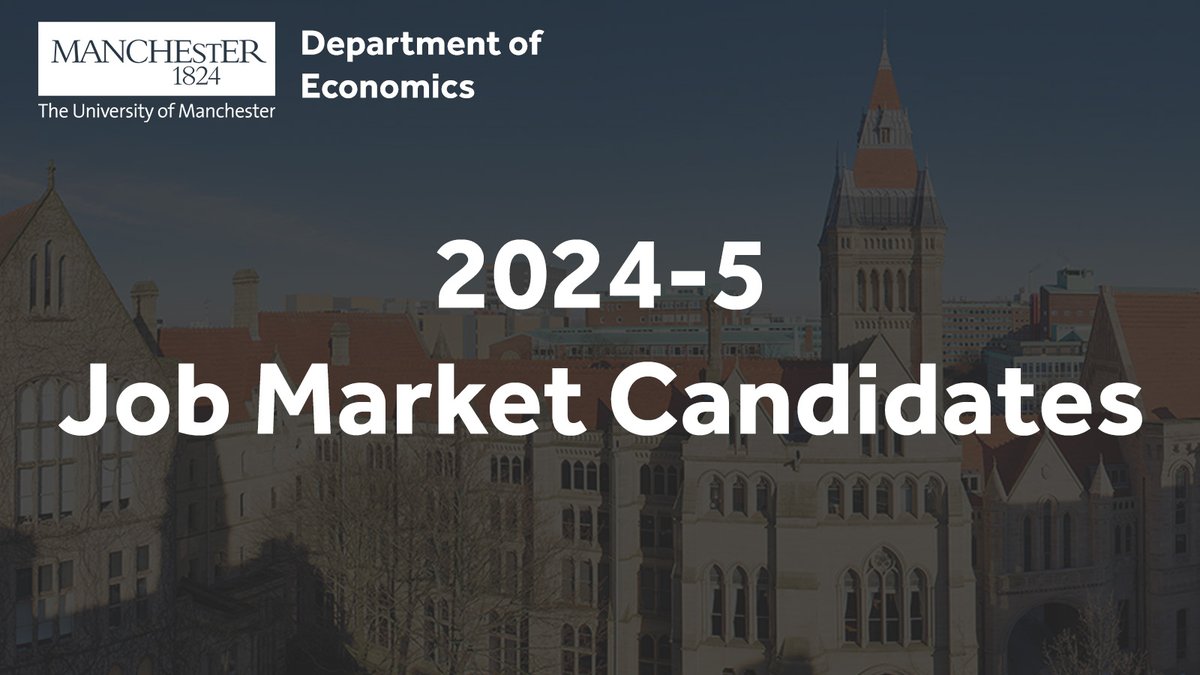 Very excited to introduce our 2024-5 job market candidates! 🤩 Check them out at bit.ly/uomjmc and in the following 🧵👇