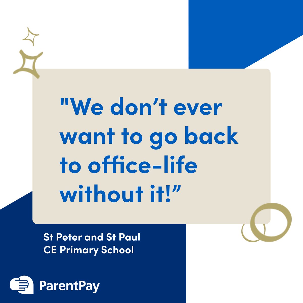 At St Peter and St Paul CE Primary, switching to ParentPay has made a huge difference!

Clair Welch, Administration Assistant, shares how going cashless has saved time on counting money, banking, and correcting errors.

Read more 👉 okt.to/jbK7zf