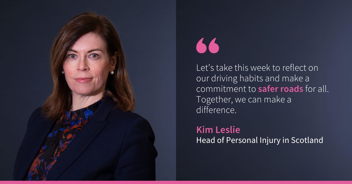 As part of #RoadSafetyWeek, expert lawyer <a href="/KimLesliePILAW/">Kim Leslie</a> explores how we can all work together to make Scotland’s roads safer. Find out more and how we’re supporting <a href="/Brakecharity/">Brake, the road safety charity</a> in raising awareness to help save lives and prevent injury: bit.ly/4fXralk